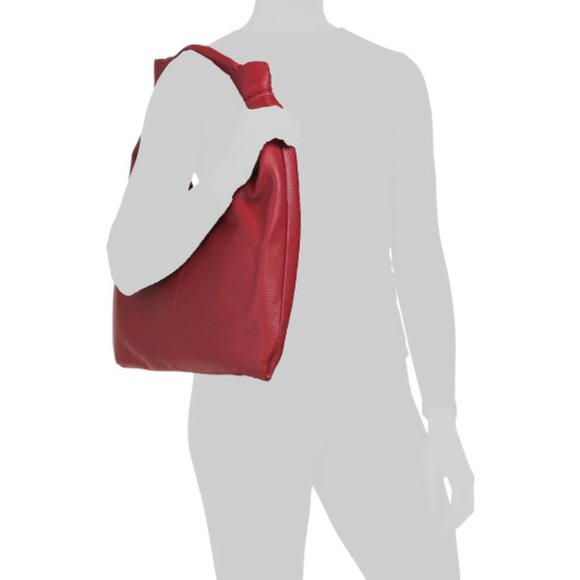 VIOLA CASTELLANI Made In Italy Leather Unlined Slouchy Hobo - Picture 4 of 4